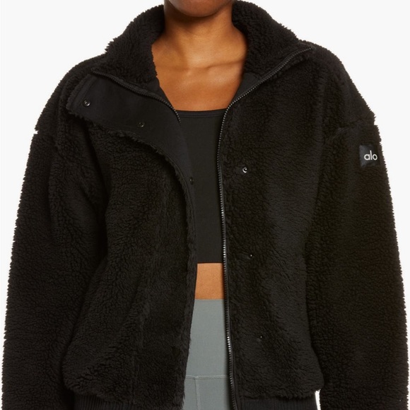 ALO Yoga Jackets & Blazers - Alo High Pile Fleece Varsity Jacket